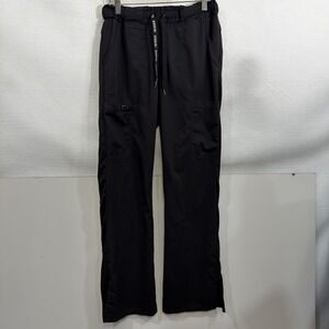 Med Couture Scrub Women Size Small ‎ Drawstring Flare Leg Pant MC007 BLK Black